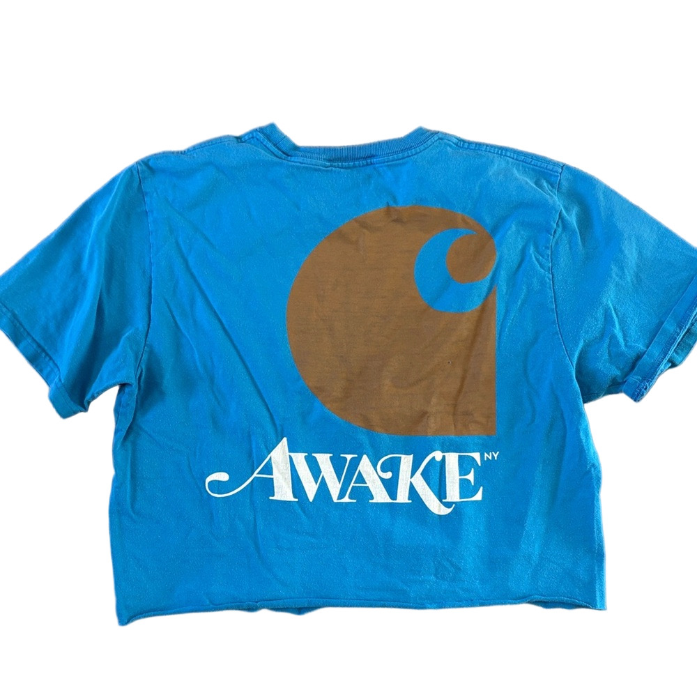 Carhartt Awake NY Collaboration Blue Graphic Tee Shirt Size Medium